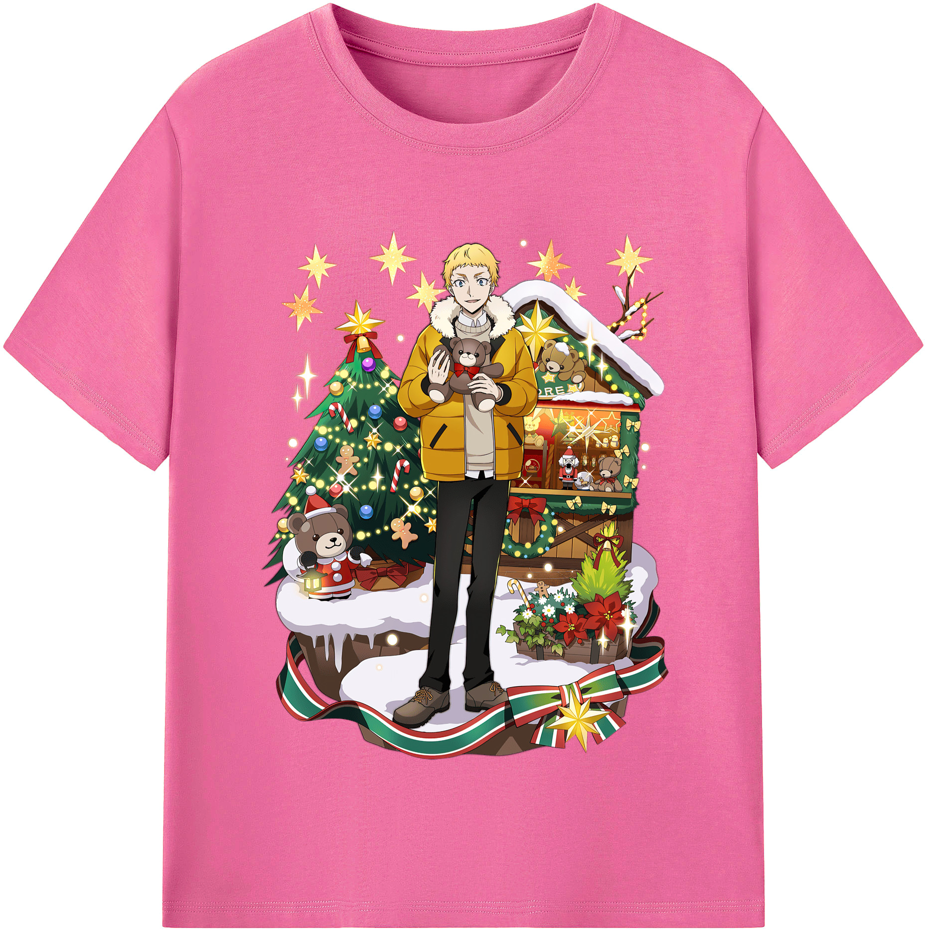 （画像用） 文豪ストレイドッグス Bungo Stray Dogs レディースカジュアルプリントTシャツ（綿100％）